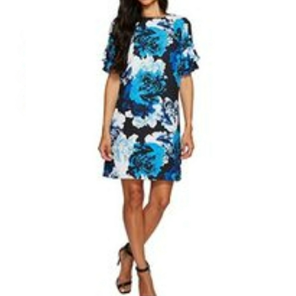 Cece Short Sleeve Ruffle Bohemian Dress Size 2